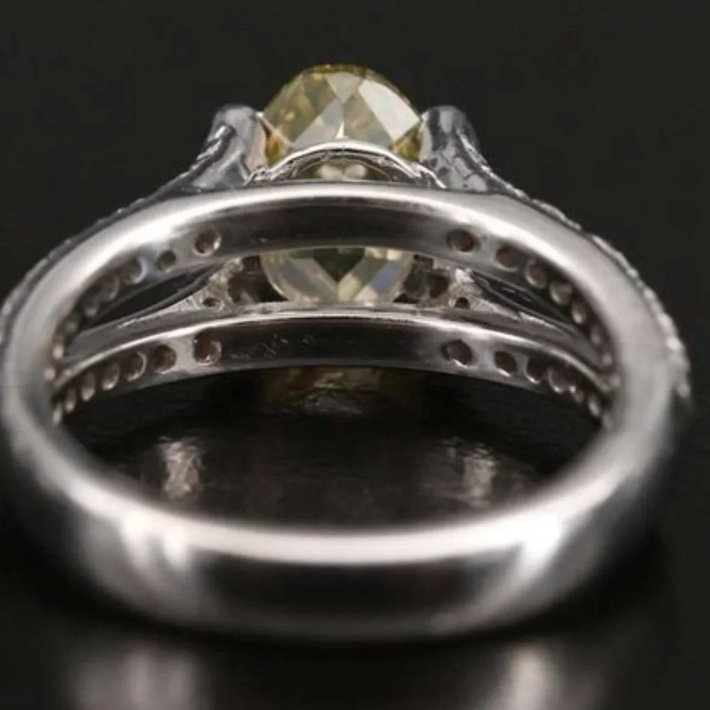 18K 1.88 CTW GENUINE-NATURAL Diamond Ring with GIA Report - Picture 6 of 11